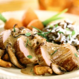 Filet mignon de porc aux champignons