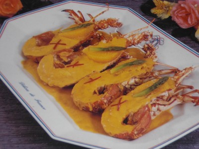Langouste &agrave; la mandarine imp&eacute;riale.